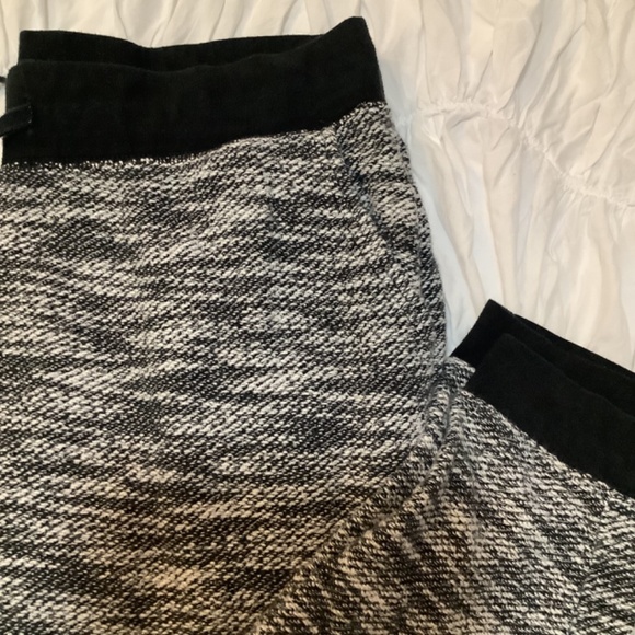 Black and White Knit Sweatpants - Picture 2 of 2